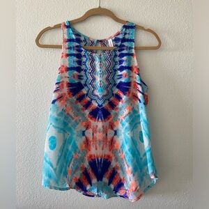 Tie-dye Print Flowy Tank Top